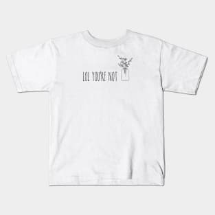 funny line drawing flower Kids T-Shirt